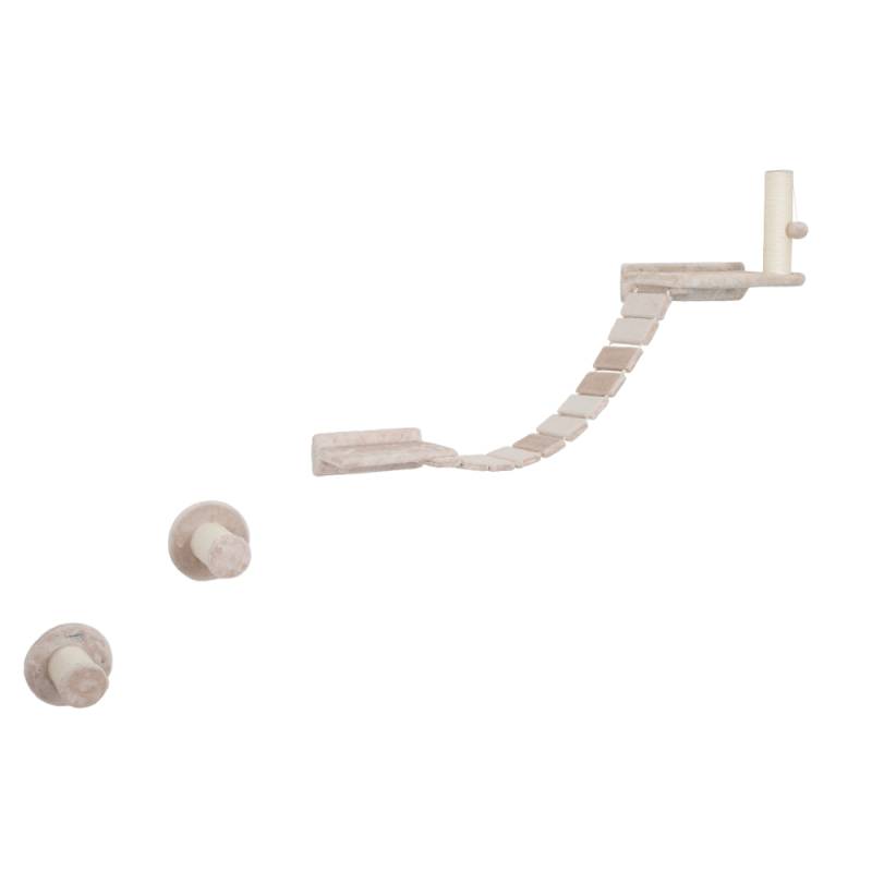 Kerbl Pet Kletterwand Matterhorn für Katzen, beige - beige, 6-teiliges Set von Kerbl Pet