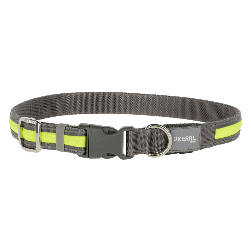 Kerbl Pet Light & Reflex Leuchthalsband - Größe M/L: 45-65 cm Halsumfang, 20 mm breit von Kerbl Pet