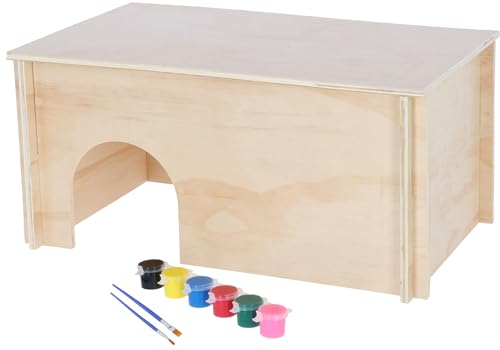 Kerbl Pet Nagerhaus zum Bemalen, Zum Bemalen, Abnehmbares Flachdach, Einfache Montage, Unbedenkliche Wasserfarbe, Für Kaninchen und Nagetiere, 50 x 29 x 24 cm Kerbl Pet Nagerhaus zum Bemalen, Zum Bemalen, Abnehmbares Flachdach, Einfache Montage, Unbedenkliche Wasserfarbe, Für Kaninchen und Nagetiere, 50 x 29 x 24 cm von Kerbl Pet