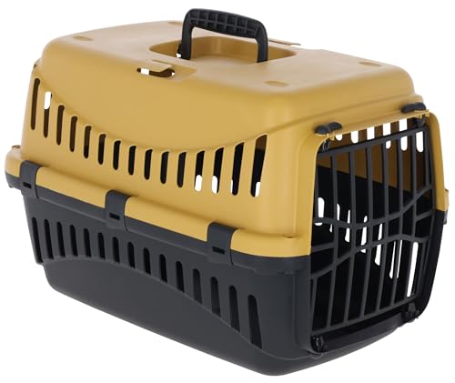Kerbl Pet Transportbox Expedion, Transportmöglichkeit für Katzen/Hunde/Kleintiere, Kunststoff, Honey|Schwarz, 45x30x30 cm Kerbl Pet Transportbox Expedion, Transportmöglichkeit für Katzen/Hunde/Kleintiere, Kunststoff, Honey|Schwarz, 45x30x30 cm von Kerbl Pet