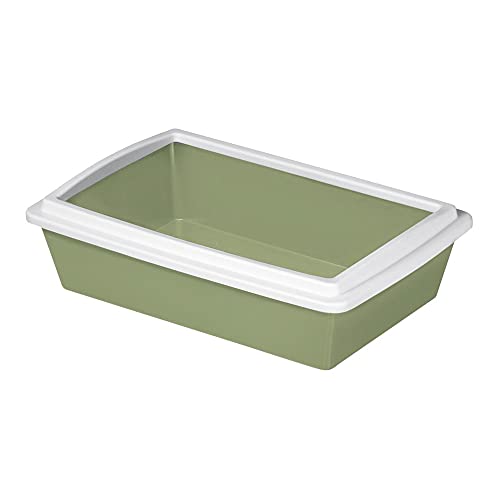 Stefanplast 84227 Katzentoilette mit Rand 51 x 35 x 13 cm, farblich sortiert von Kerbl Pet