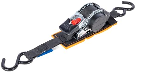 Kerbl Works Automatik Zurrgurt 25mm / 3,0m, mit Polsterung Zurrkraft 300/600kg, S-Haken, schwarz von Kerbl Works