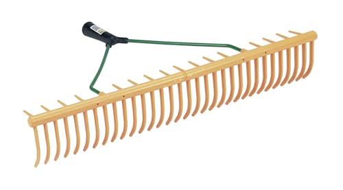 Kerbl Rasenrechen (ohne Stiel, Farbe gelb, Breite 64 cm, mit 32/16 Zinken, mit Stielhalter, aus Polypropylen) 29157 von Kerbl