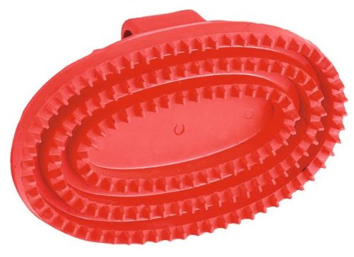 Gummistriegel oval "Junior", rot von Kerbl
