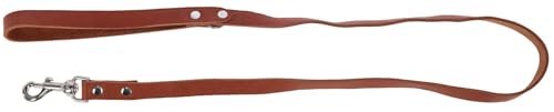 KERBL Führleine Tuscany – 200 cm, Braun (Länge 200 cm, Breite 20 mm, aus pflanzlich gegerbetem Vollrindleder, Herkunft Italien, Tierleine) 86221 von Kerbl
