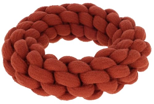 KERBL Tauspielzeug Ring ø 19,5 cm – Farbe Rost (100% Baumwolle, Inhalt 3 Stück) 86080 von Kerbl