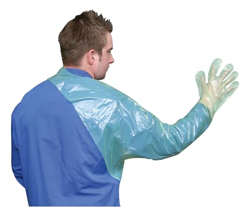 Kerbl 15376 Einmalhandschuhe mit Schulterschutz, Länge 120 cm, 50 Stück, grün von Kerbl