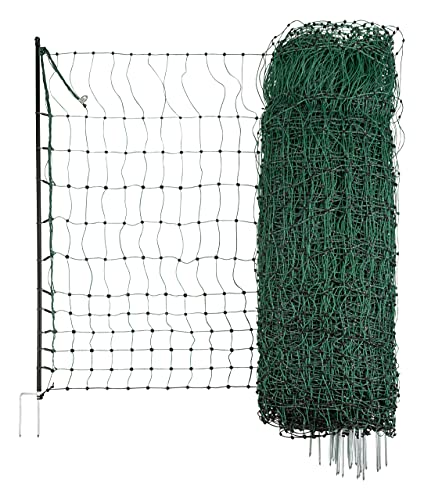 Kerbl 292274 Geflügelnetz grün, elektrisch leitend 15 m / 106cm / Doppelspitze, 3.6 kg von Kerbl