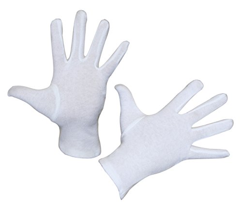 Kerbl 29725/6 Baumwollhandschuh Dermatex, 6-Pack, Gebleicht, Damen (8), Weiß von Kerbl