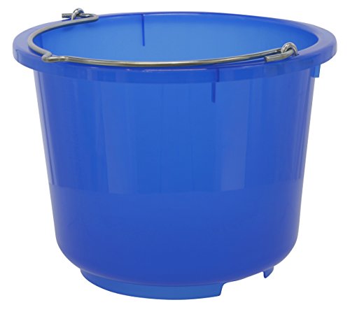 Kerbl 298800 Stall- und Baueimer, 12 L, transparent/blau von Kerbl