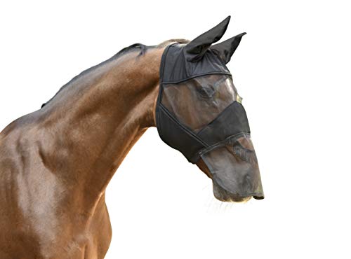 Kerbl 321274 Fly Mask Including Nose-Ridge and Ear Protection for Warmblood Horses von Kerbl
