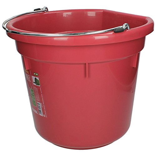 Kerbl 323559 Futter-und Wassereimer Flat Back Circa 20 L, Rose von Kerbl