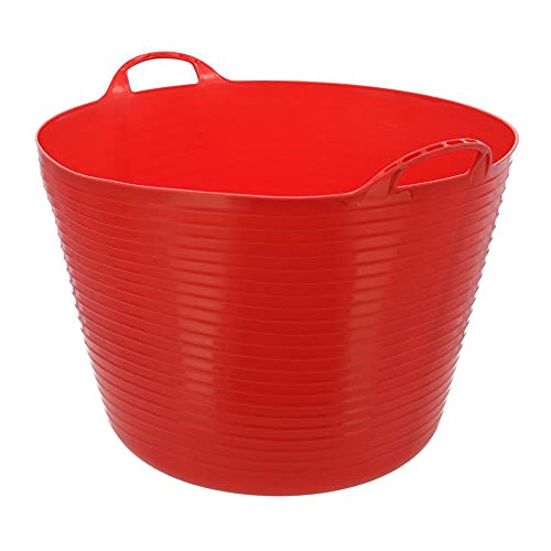 Kerbl Trog FlexBag rot (flexibler Futtertrog, Müslischüssel, Fassungsvermögen 60 Liter, Futtereimer mit zwei Griffen) 326197 von Kerbl