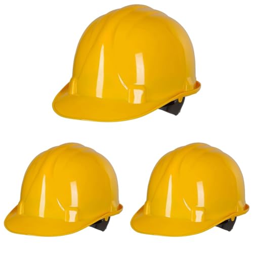 Kerbl 34501 Polyethylen Helm 6 Punkt Aufhängung, gelb, 53-61 cm (Packung mit 3) von Kerbl
