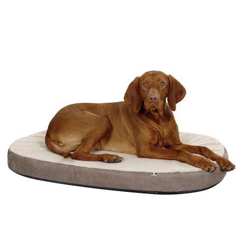 Kerbl Pet Matratze für Hunde aus Memory-Foam, Kuscheliges orthopädisches Hundebett, Schonend für Gelenke und Wirbelsäule, Für höchsten Liegekomfort, Waschbar, Taupe/Beige, 72x52x8 cm von Kerbl Pet