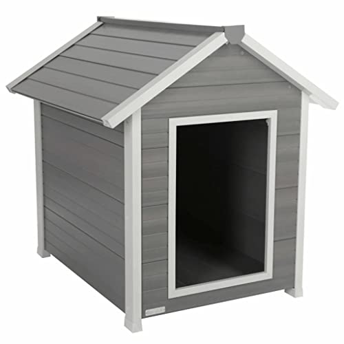 KERBL ECO-Hundehütte Hendry (Hundehaus mit Schwingtüre, 108,5 x 84 x 15 cm Hundebereich) 80580 von Kerbl Pet
