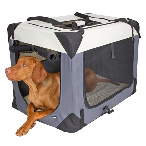 Kerbl 80598 Transportbox Journey, 81 x 58 x 58 cm, grau/beige von Kerbl Pet