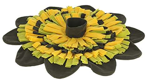 Kerbl 80748 Schnüffelteppich Sunflower gelb/grün, Durchmesser 60cm, 0.267 kg von Kerbl