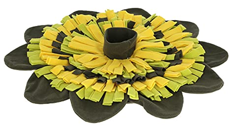 Kerbl 80748 Schnüffelteppich Sunflower gelb/grün, Durchmesser 60cm, 0.267 kg von Kerbl