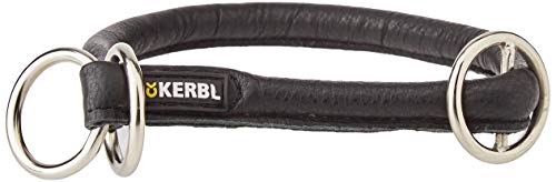 Kerbl 81089 Rundleder-Halsband Roma mit Stopper, 45 cm, 8 mm, schwarz von Kerbl Pet