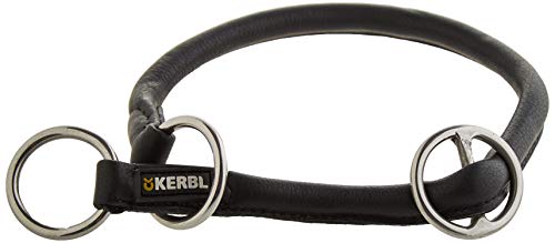 Kerbl 81091 Rundleder-Halsband Roma mit Stopper, 50 cm, 8 mm, schwarz von Kerbl Pet
