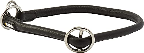 Kerbl 81095 Rundleder-Halsband Roma mit Stopper, 60 cm, 8 mm, schwarz von Kerbl Pet