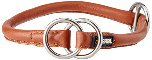 Kerbl 81096 Rundleder-Halsband Roma mit Stopper, Braun (cognac), 55 cm, 8 mm, 50 ml (1er Pack) von Kerbl Pet