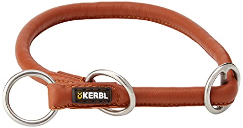 Kerbl 81096 Rundleder-Halsband Roma mit Stopper, Braun (cognac), 60 cm, 8 mm von Kerbl Pet