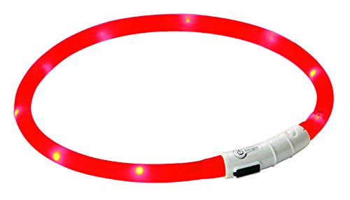 Kerbl Pet Maxi Safe LED-Halsband, rot, Länge 55 cm von Kerbl Pet