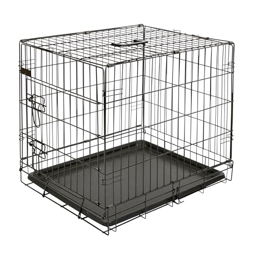 Kerbl 81364 Gittertransportbox, klappbar, 63 x 48 x 57 cm, 1 Tür, schwarz von Kerbl Pet