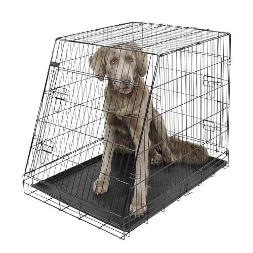 Kerbl Gittertransportbox (Länge x Breite x Höhe 92 x 63 x 74 cm, mit zwei Türen, stabile Gitterbox für Hunde) 81368 von Kerbl Pet