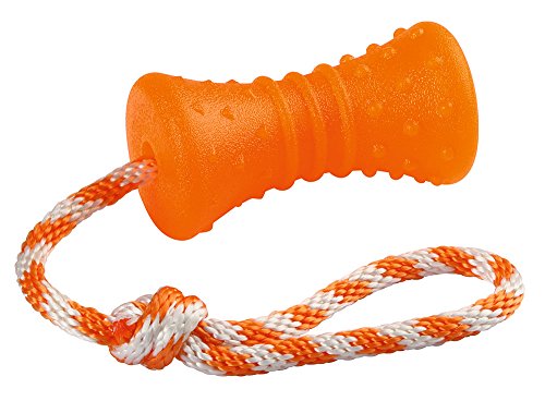Kerbl 81485 Knochen am Seil 30 cm, ToyFastic, 12.5 x Diameter 7 cm, orange von Kerbl Pet