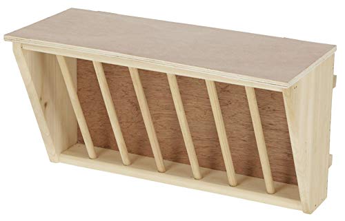 Kerbl Heuraufe aus Holz mit Sitzbrett für Stall / Auslauf, Für Kaninchen / Hasen / Meerschweinchen / Nager, 37 x 17 x 20 cm von Kerbl