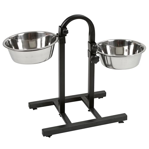 Kerbl Futterbar Deluxe (Fassungsvermögen pro Napf 2800 ml, höhenverstellbar, mit stabilen Stahlgestell) 82266 Kerbl Futterbar Deluxe (Fassungsvermögen pro Napf 2800 ml, höhenverstellbar, mit stabilen Stahlgestell) 82266 von Kerbl Pet