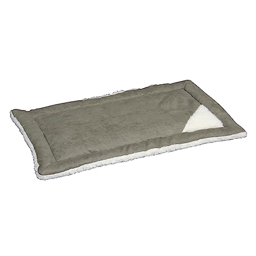 Kerbl Pet Liegekissen Cleo für Hunde und Katzen, wendbar, aus Softplüsch / Velourstoff, ideal als Einlage für Transportboxen, 43 x 23 x 3 cm, Grau von Kerbl Pet