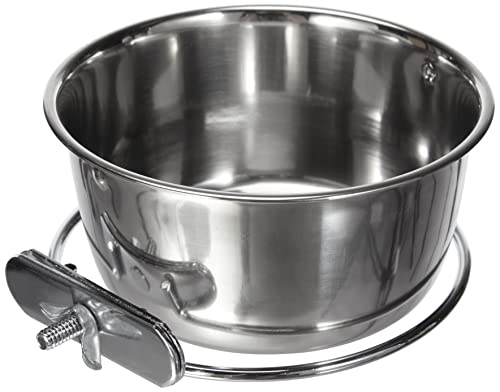 Kerbl 82782 Edelstahlnapf 600 ml, 12 cm Schraubbefestigung für Nager, Silber von Kerbl Pet