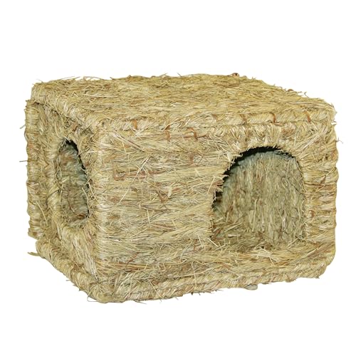 Kerbl Grashaus XL (für Kaninchen/Nagetiere, natürlich getrocknetes Gras, für den Verzehr geeignet, frei von Draht-/Kunststoffteilen, 37x30x28 cm) 82789, 1 Stück (1er Pack) von Kerbl