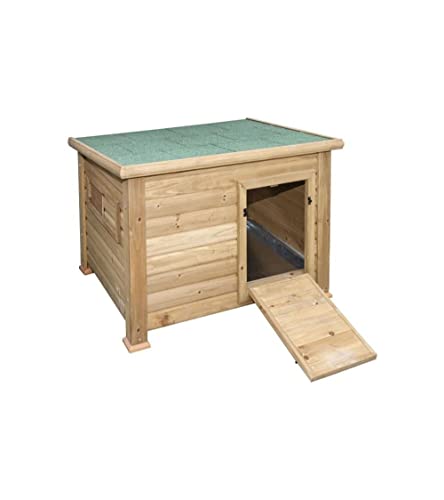 Kerbl Enten- und Gänsestall Duck Town (Maße 146x74x85 cm, wetterfestes Bitumendach, verzinkte Wanne, inkl. Kunststofffüße, mit Schiebefenster für Luftzirkulation) 82809 von Kerbl Hobbyfarming