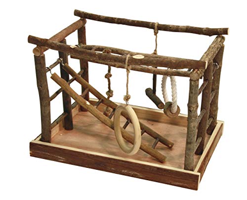 Kerbl 82949 Vogelspielplatz aus Naturholz und Baumwolle, 35 x 25 x 25 cm von Kerbl Pet