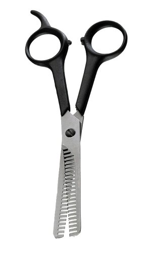 KERBL Effilierschere zweiseitig (Schere mit praktische Fingerhaken, 23 x 8 x 1,5 cm Ausdünnen & Schneiden von Haaren) 83289 von Kerbl Pet