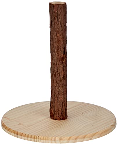 Kerbl Futterbaum Nature für Nagetiere/Kaninchen (Abwechslung, Spielzeug für Nager, Höhe 30 cm, Futterspender aus Holz, Knabberbaum mit Bodenplatte) 84408 von Kerbl