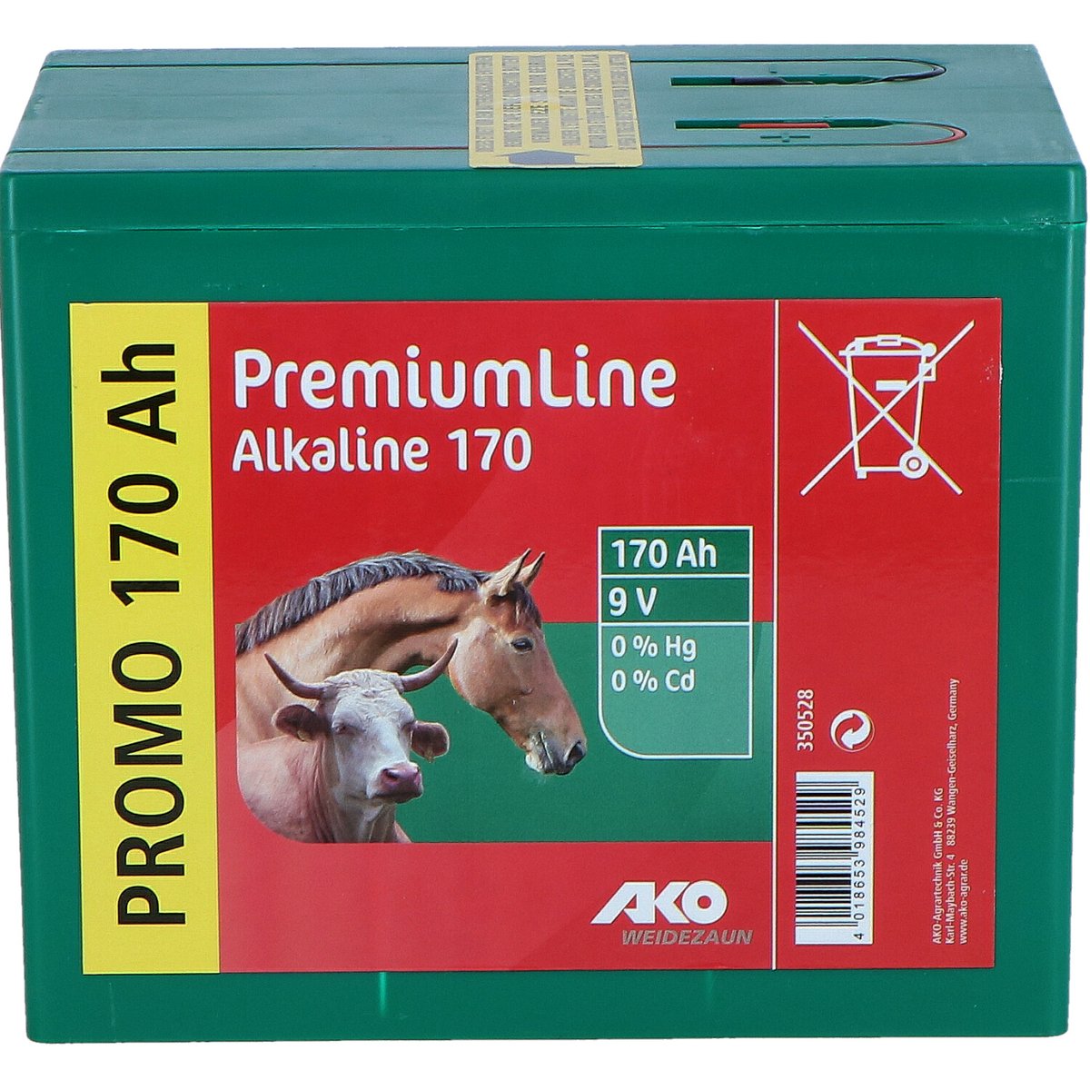 Kerbl Ako Weidezaunbatterie Alkaline 9 Volt 170 Ah von Kerbl