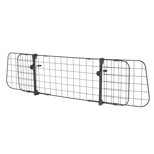 Kerbl Pet Autoschutzgitter, Kofferraumtrenngitter für den sicheren Transport von Hunden im Auto, Einfache Anbringung, Breite individuell einstellbar, 96-145x30 cm von Kerbl Pet