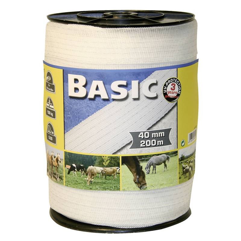 Kerbl Basic Classe-Weideband 200m 40mm, weiß Kerbl Basic Classe-Weideband 200m 40mm, weiß von Kerbl