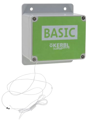 Kerbl Basic automatische Hühnertür, Türöffnung, Türöffner für Hühnerstall, Hühnerhaus, mit Lichtsensor, manuelle Steuerung von Kerbl Hobbyfarming