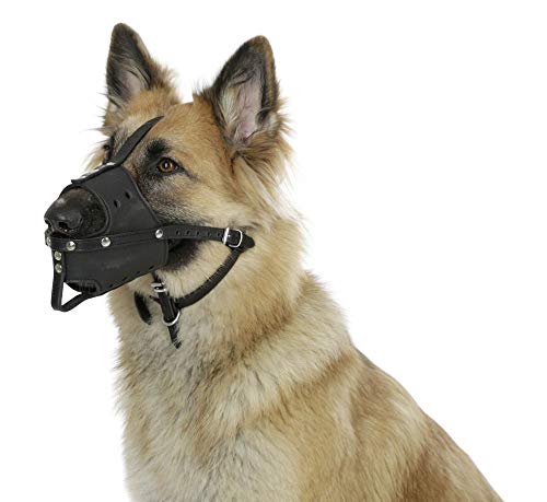 Kerbl Pet Maxi-Pet 80838 Leder Maulkorb, schwarz, U 30 cm, Korbtiefe 8.5cm, L von Kerbl Pet