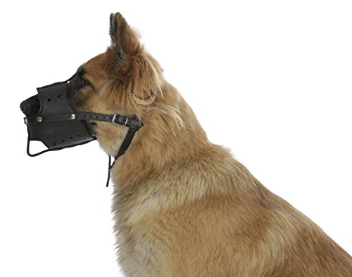Kerbl Pet Maxi-Pet 80837 Leder Maulkorb, U 26cm, Korbtiefe 7.5cm, M, schwarz von Kerbl Pet