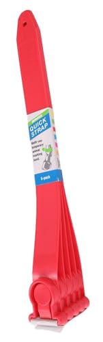Kerbl Fesselbänder Quick Strap Shoof – 5 Stück Rot (Maße 34 x 3 cm, Gewicht 0,22 kg, Fellpflege) 20190 von Kerbl