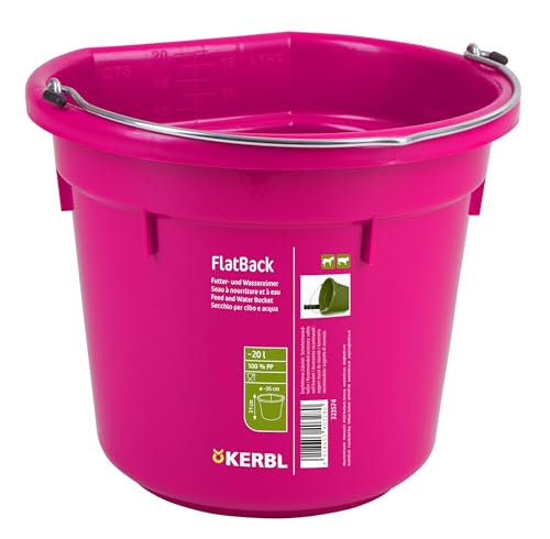 Kerbl FlatBack Futter-u. Wassereimer – 20 Liter, Pink (Höhe x Durchmesser 17 x 33 cm, Gewicht 1 kg, Material Kunststoff) 323574 Kerbl FlatBack Futter-u. Wassereimer – 20 Liter, Pink (Höhe x Durchmesser 17 x 33 cm, Gewicht 1 kg, Material Kunststoff) 323574 von Kerbl