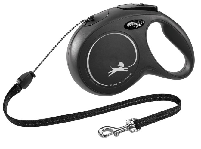 Kerbl Flexi Leine New Classic Seil M 5m Schwarz, Gr. M (bis 20kg) von Kerbl